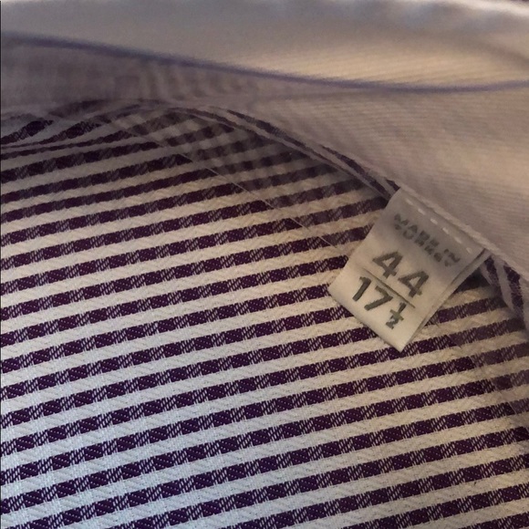 Long sleeve shirt, purple /white size 17.1/2 - Picture 4 of 6